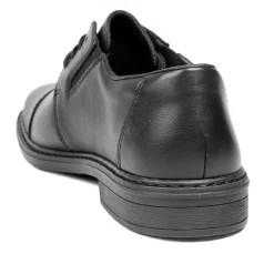 Rieker Smart Leather Lace Up Shoes - Black