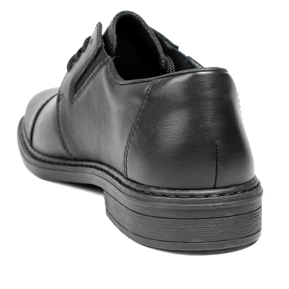 Rieker Smart Leather Lace Up Shoes - Black