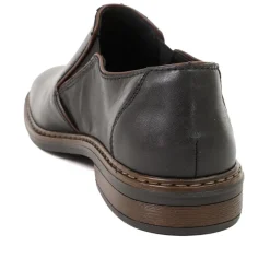 Rieker Smart Leather Slip On Shoes - Black