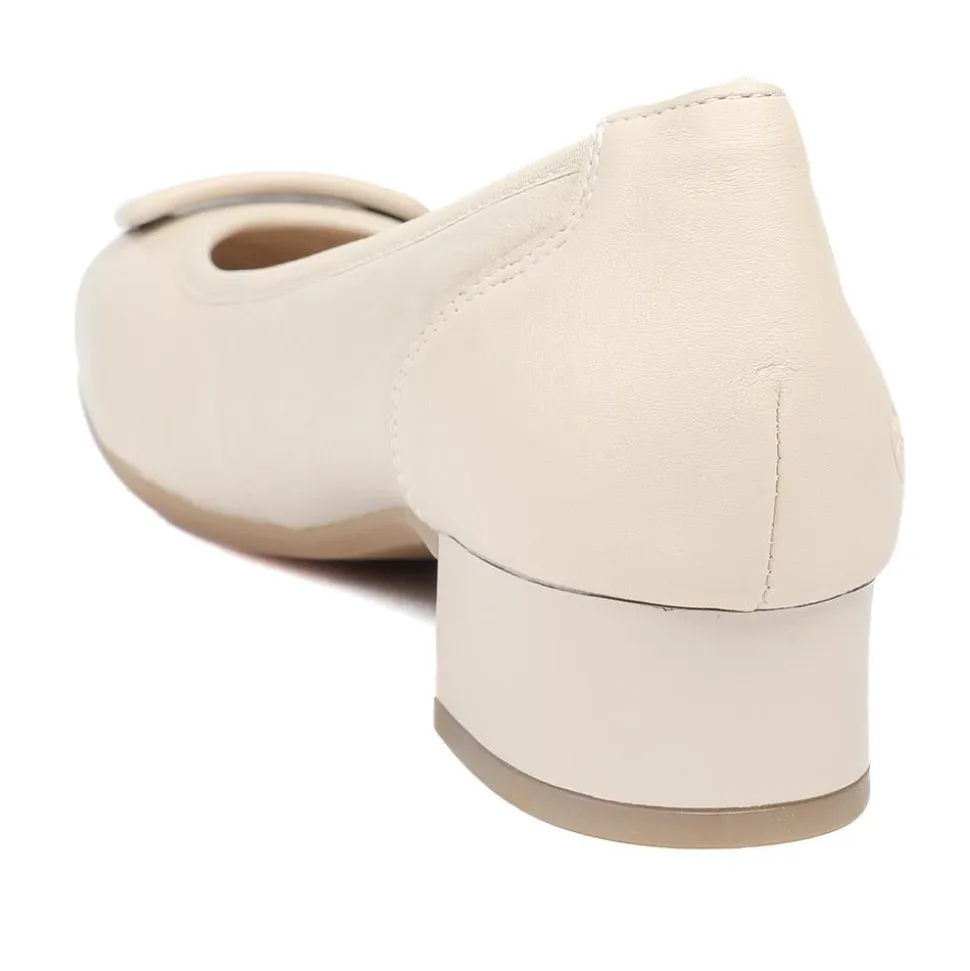 Rieker Smart Premium Leather Court Shoes - Beige