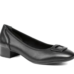 Rieker Smart Premium Leather Court Shoes - Black