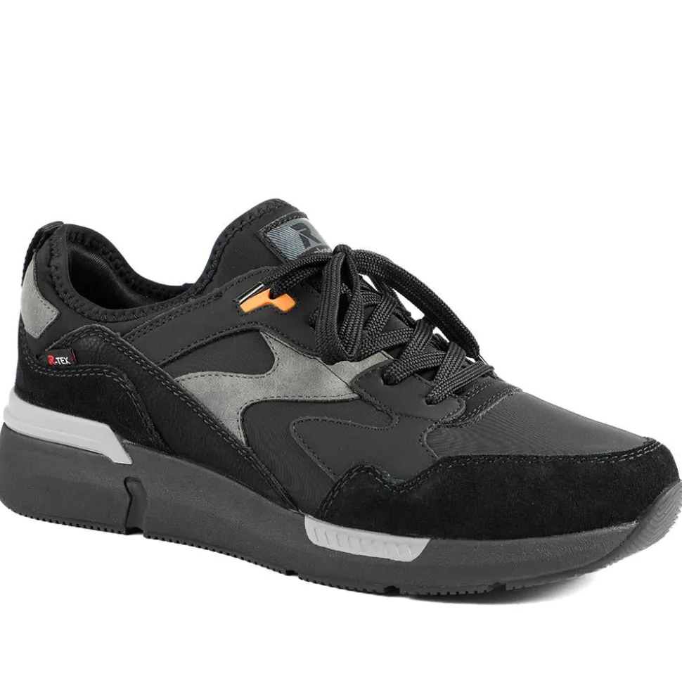 Rieker Sport Lace Up Trainers - Black Multi