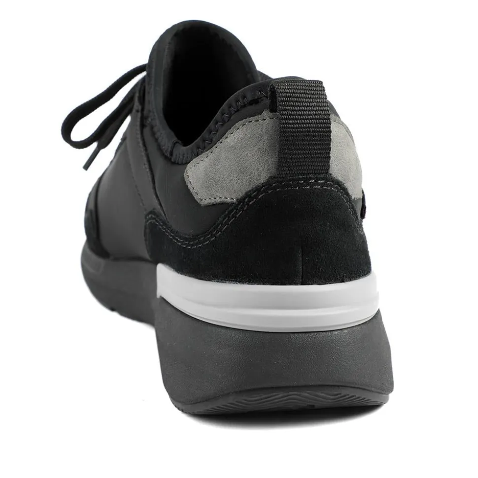 Rieker Sport Lace Up Trainers - Black Multi