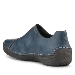 Rieker Stitch Pattern Slip-On Shoes - Blue
