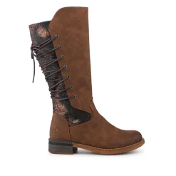 Rieker Water Resistant Zip Up Long Boots - Brown