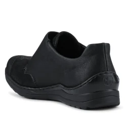 Rieker Wide Fit Cushioned Touch-Fasten Shoes - Black