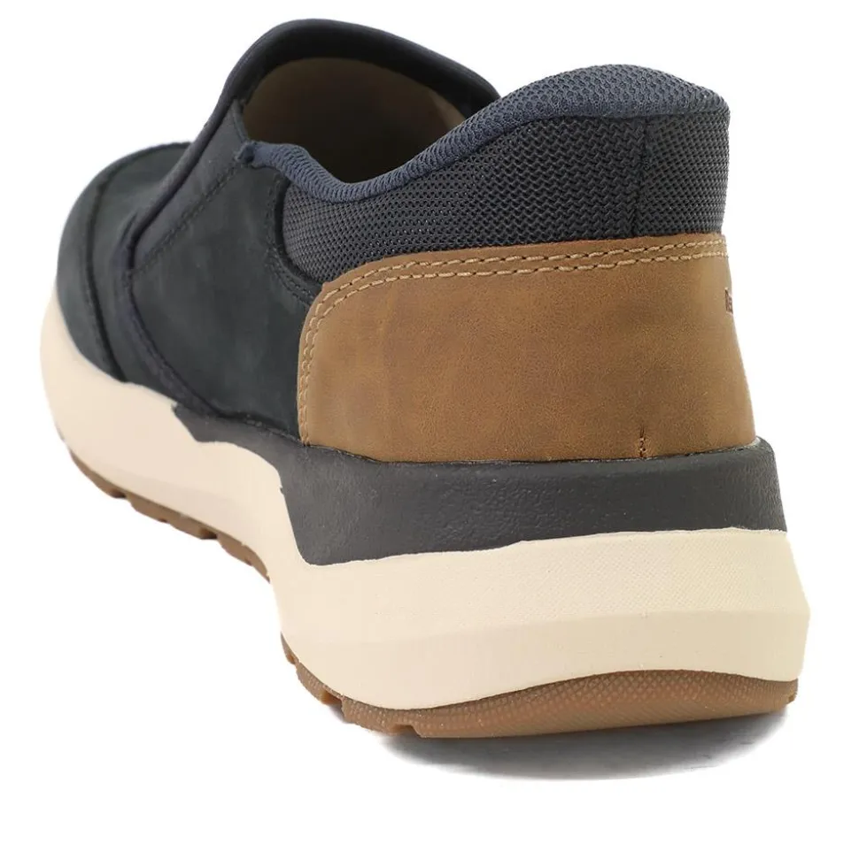 Rieker Wide Fit Elasticated Shoes - Navy