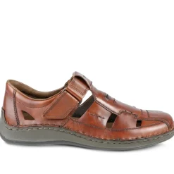 Rieker Wide Fit Fisherman Sandals - Tan