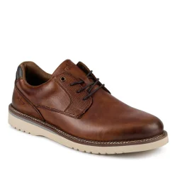 Rieker Wide Fit Leather Lace-Up Shoes - Tan