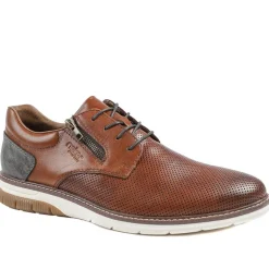 Rieker Wide Fit Leather Smart Casual Shoes - Brown