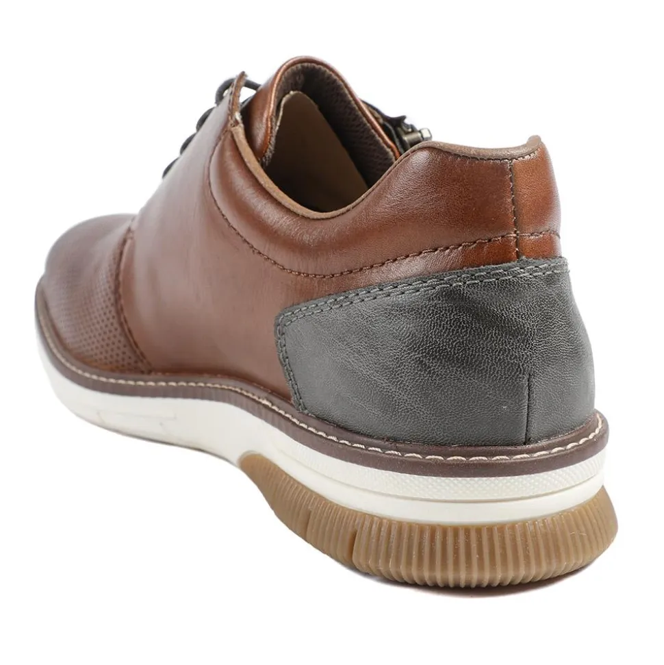 Rieker Wide Fit Leather Smart Casual Shoes - Brown