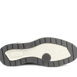 Rieker Wide Fit Leather Zip & Lace Shoes - Black