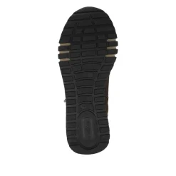Rieker Wide Fit Leather Zip Up Trainers - Brown Multi