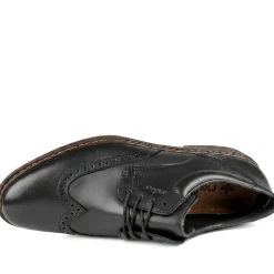 Rieker Wide Fit Smart Brogue Lace Up Shoes - Black