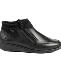 Rieker Wide Fit Zip Fastening Ankle Boots - Black