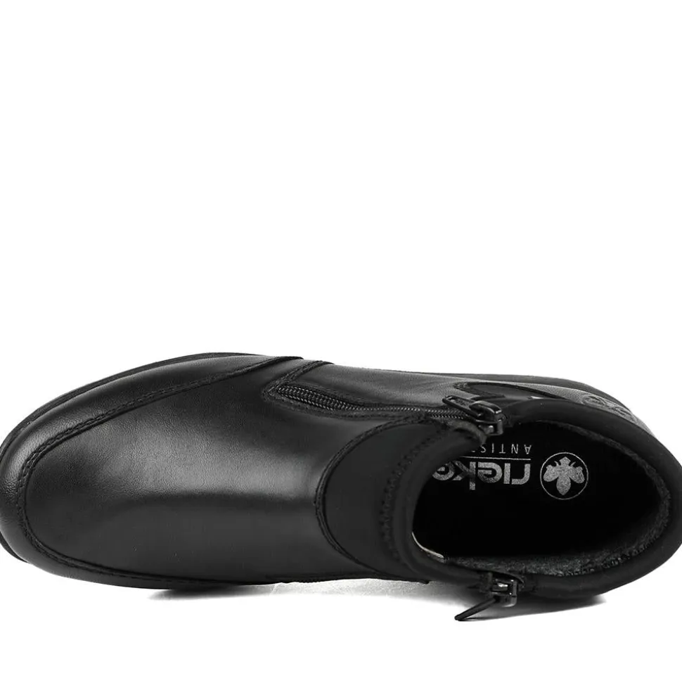 Rieker Wide Fit Zip Fastening Ankle Boots - Black