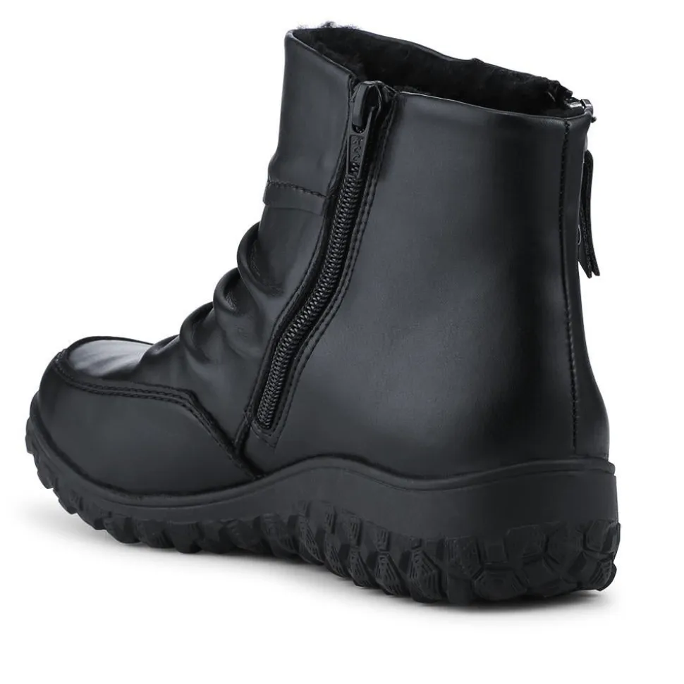 Rieker Wide Fit Zip Up Ankle Boots - Black