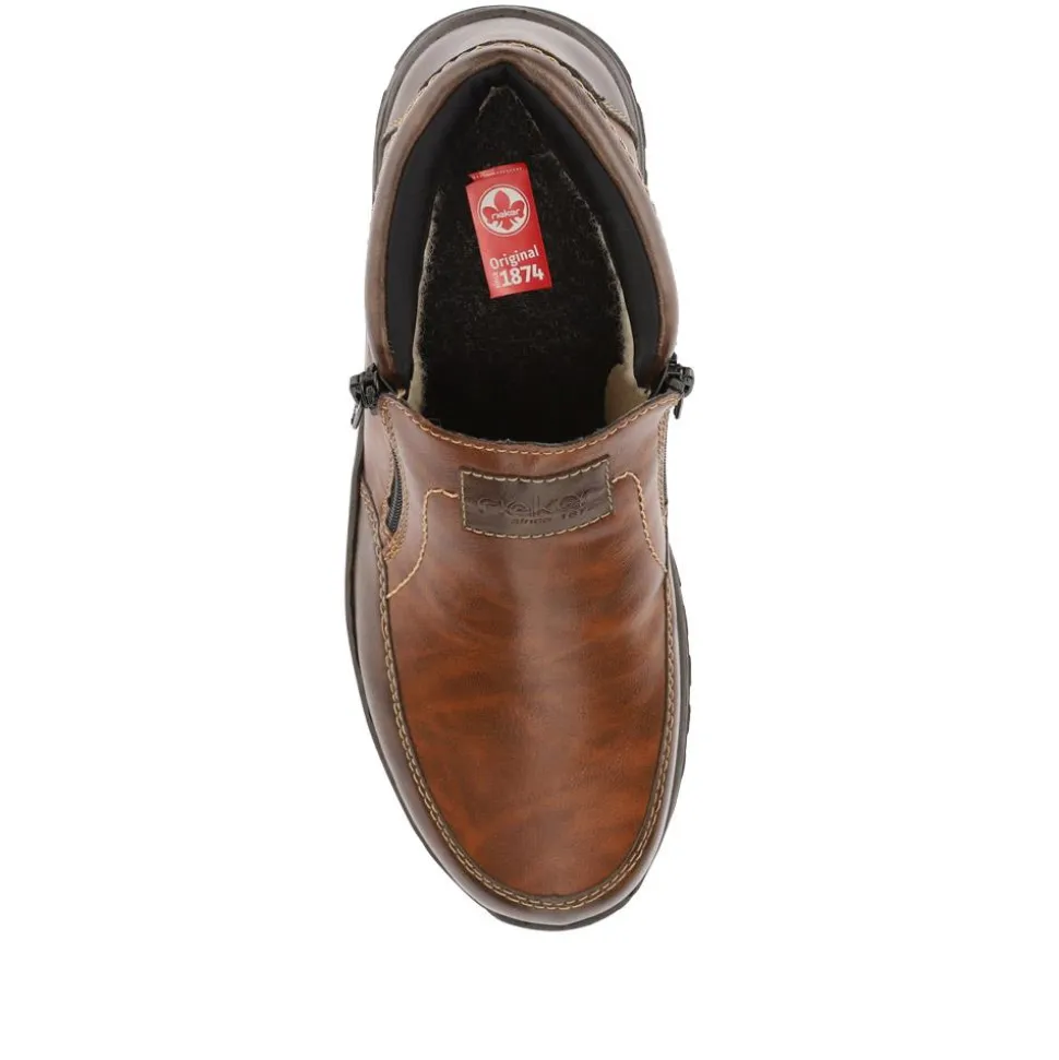 Rieker Zip Chelsea Boot - Brown