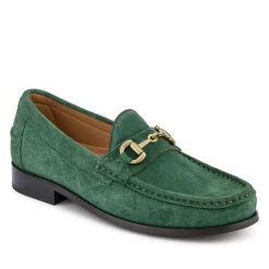 Roan Leather Slip-On Shoes - Olive Suede