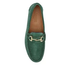 Roan Leather Slip-On Shoes - Olive Suede