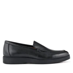 Roderick Leather Slip-Ons - Black Grain