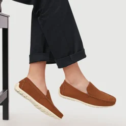 Rohan Wide Fit Leather Sheepskin-Lined Moccasins - Tan