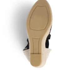 Rosabelle Lace Detail Espadrilles - Black