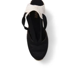 Rosabelle Lace Detail Espadrilles - Black