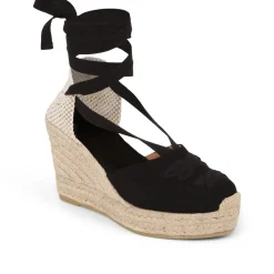 Rosabelle Lace Detail Espadrilles - Black