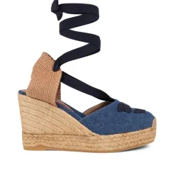 Rosabelle Lace Detail Espadrilles - Denim