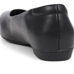 Rounded-Toe Ballet Flats - Black