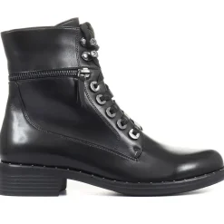Roxana 04 Leather Hiker Boots - Black