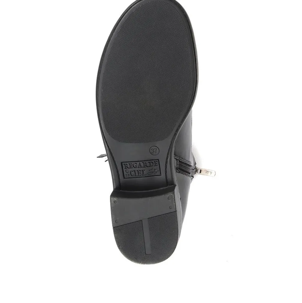 Roxana 04 Leather Hiker Boots - Black