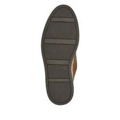 Rubber Soled Leather Boat Shoes - Brown