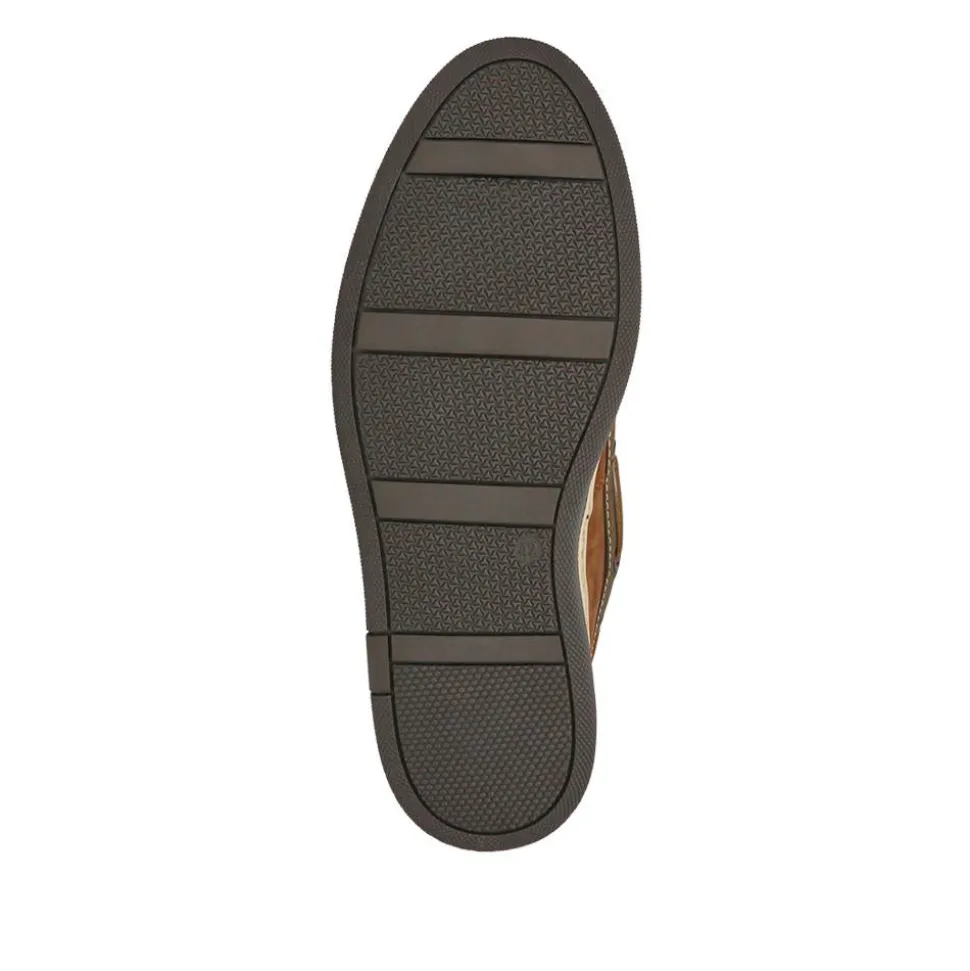 Rubber Soled Leather Boat Shoes - Brown