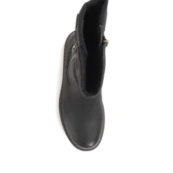 Ruched Calf Boots - Black