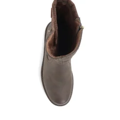 Ruched Calf Boots - Brown