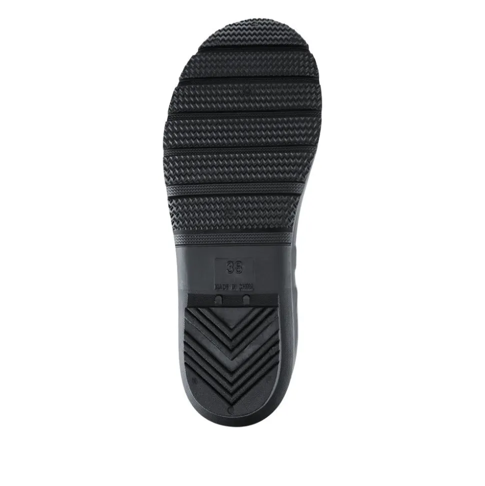 Rugged Comfy Welly Boots - Black