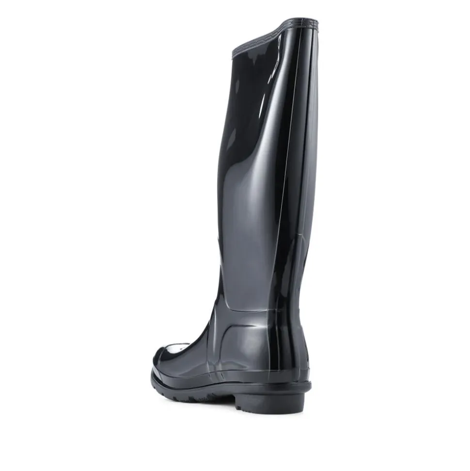 Rugged Comfy Welly Boots - Black