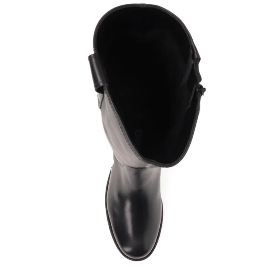 Sadberge Leather Block-Heeled Long Boots - Black