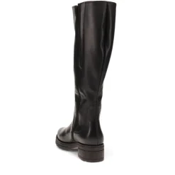Sadberge Leather Block-Heeled Long Boots - Black