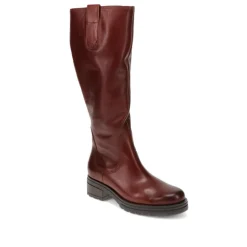 Sadberge Leather Block-Heeled Long Boots - Cognac