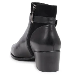 Sarina Heeled Ankle Boots - Black
