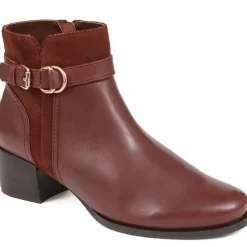 Sarina Heeled Ankle Boots - Brown