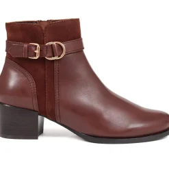 Sarina Heeled Ankle Boots - Brown