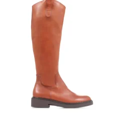 Sebastiana Leather Knee High Boots - Tan
