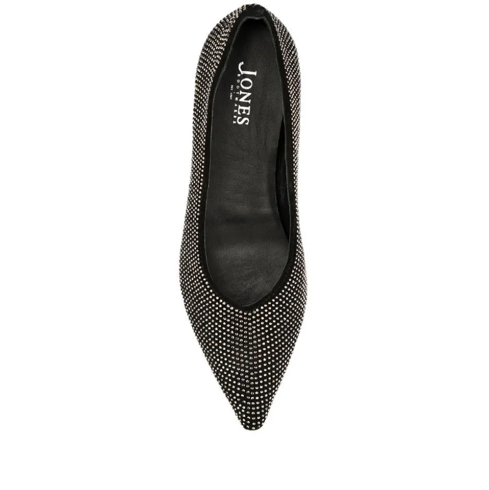 Sesame Embellished Pumps - Pewter