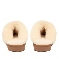 Sheepskin Lined Slippers - Chestnut