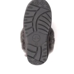 Sheepskin Lined Slippers - Grey