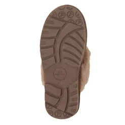 Sheepskin Lined Slippers - Taupe